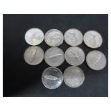 10 SILVER 1967 CANADA CENTENNIAL 10 CENT COINS