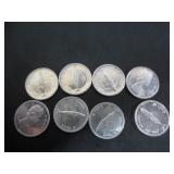 8 SILVER 1967 CANADA CENTENNIAL DIMES