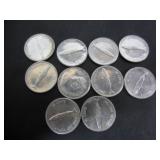 10 SILVER 1967 CANADA CENTENNIAL 10 CENT COINS