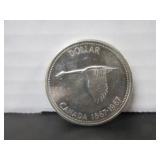 SILVER 1867-1967 CENTENNIAL CANADA ONE DOLLAR COIN