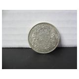 1943 SILVER CANADA 50 CENT COIN