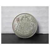 1940 SILVER CANADA 50 CENT COIN