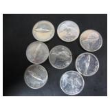 8 SILVER 1967 CANADA CENTENNIAL DIMES