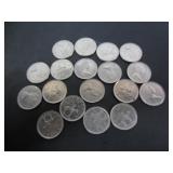 18 1873-1973 RCMP CENTENNIAL CANADA 25 CENT COINS