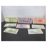 9 MISC. OLD WORLD BANK NOTES