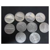 10 SILVER 1967 CENTENNIAL CANADA 10 CENT COINS