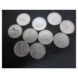 10 SILVER 1967 CANADA CENTENNIAL 10 CENT COINS