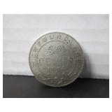 1919 .925 SILVER NEWFOUNDLAND 50 CENT COIN