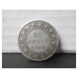 1900 .925 SILVER NEWFOUNDLAND 50 CENT COIN