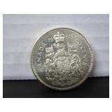 SILVER 1963 CANADA 50 CENT COIN