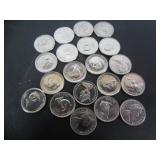 20 UNCIRCULATED 1967 CDN. CENTENNIAL 5 CENT COINS