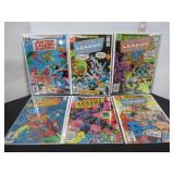 6 DC JUSTICE LEAGUE AMERICA COMIC BOOKS
