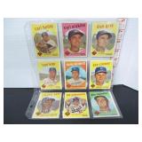 9-1959 TOPPS DODGERS BASEBALL CARDS