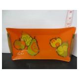 VINTAGE GEORGES BRIARD TEAK HANDLED MCM DISH