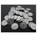 40-1954 CANADA 5 CENT COINS