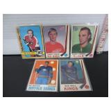 5 VINTAGE ASSORTED HOCKEY CARDS