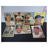 7 OLD DODGERS BASEBALL CARDS