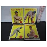 4 1958 TOPPS DODGERS BASEBALL CARDS