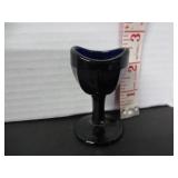 VINTAGE DARK COBALT BLUE GLASS EYE WASH CUP