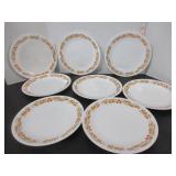 8 CORELLE HARVEST HOME PATTERN 8.5' PLATES