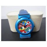 OLD BULOVA BENETTON WORLD FLAG QUARTZ WATCH