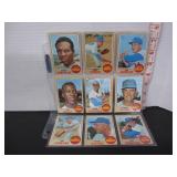 9-1968 TOPPS DODGERS BASEBALL CARDS