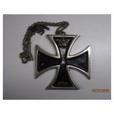 RARE 1960'S 'SORFER' CROSS PENDANT AND ORG. CHAIN