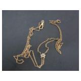 VINTAGE GOLD FILLED LADIES WATCH FOB CHAIN