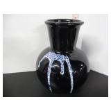 LARGE OLD BLUE MOUNTAIN POTTERY BALL BASE VASE