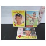 3 OLD WALLY MOON BASEBALL CARDS