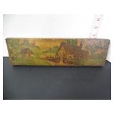 VINTAGE WOODEN HINGED CIGARETTE BOX