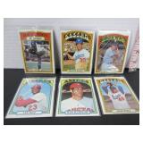 6-1972 BASEBALL CARDS