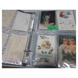 112 ANTIQUE POSTCARDS IN BINDER
