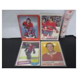 4 VINTAGE MONTREAL CANADIENS HOCKEY CARDS
