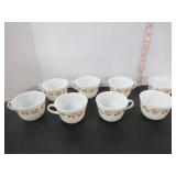 8 PYREX HARVEST HOME PATTERN CUPS