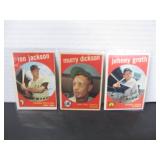3-1958-59 DETROIT TIGERS BASEBALL CARDS
