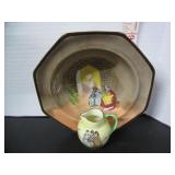1928 ROYAL DOULTON BOWL & MINI JUG