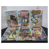 6 OLD DC JUSTICE LEAGUE AMERICA COMIC BOOKS