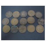 15 OLD GREAT BRITAIN PENNIES COINS