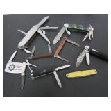 8 OLD POCKET KNIVES
