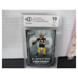 GRADED BECKETT #17 AARON RODGERS FOOTBALL CARD