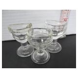 3 VINTAGE EYE WASH CUPS