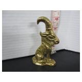 VINTAGE SOLID BRASS BILLY GOAT BOTTLE OPENER
