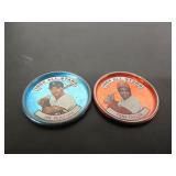 2 1964 BASEBALL TOPPS COINS