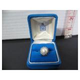 OLD CULTURED PEARL RING