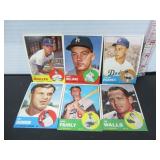 6-1963 TOPPS BASEBALL CARDS