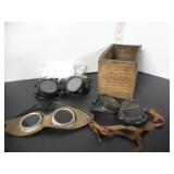 LOT OF VINTAGE WELDING GLASSES