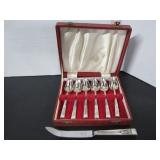 VTG. BOXED SET SILVER PLATE GRAPEFRUIT UTENSILS