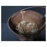 RUSTY OLD PAIL WITH MAPLE SYRUP SPILES