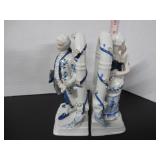 2 LARGE BLOW WILLOW STYLE FIGURINES